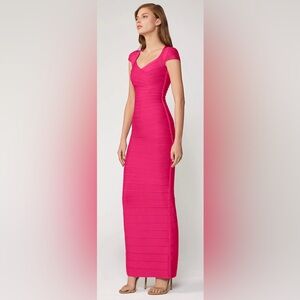 NWT - Herve Leger - Cap Sleeve Sweetheart Gown